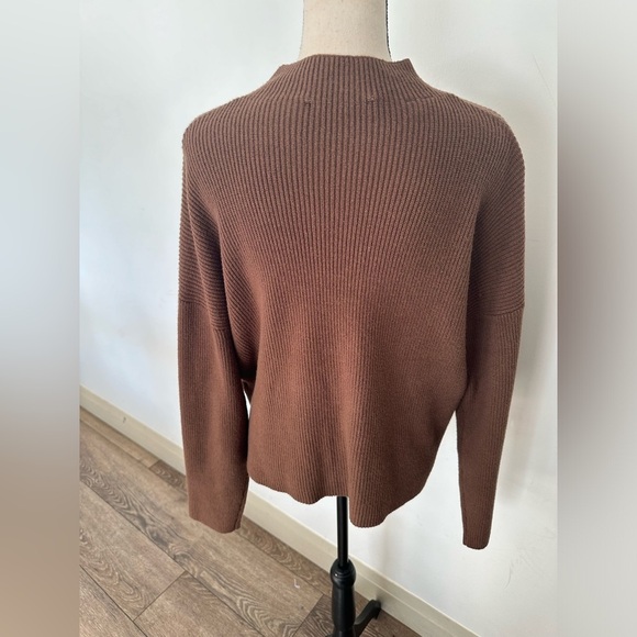 Selected Femme brown sweater ribbed SZ XL - Picture 2 of 4